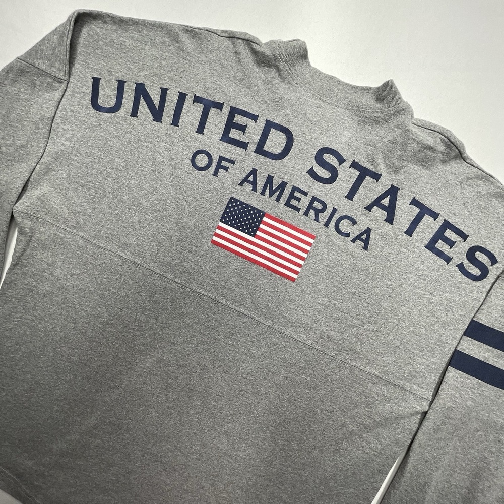 Epcot World Showcase‎ USA Pullover Sweatshirt Patriotic Stripes Size XL